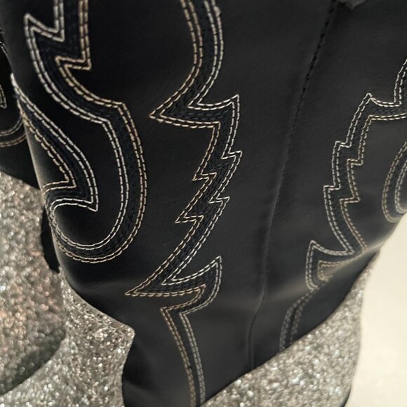 Silver Glitter Cowboy Boots - Picture 5 of 9